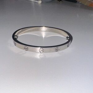 Silver Screw Motif Bracelet
